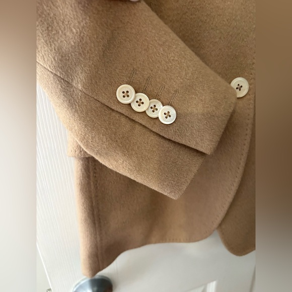 Brooks Brothers camel hair blazer tan 2 button pocket front jacket size 2 - Picture 7 of 16